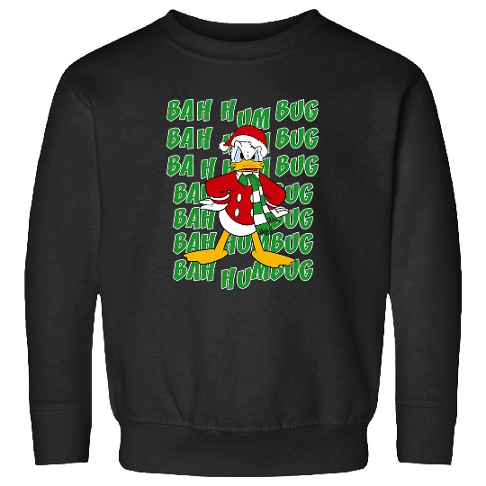Disneys donald duck bah humbug christmas text stack Sweatshirts