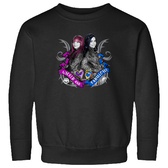 Disney Descendants Mal And Evie Wicked And Fabulous Premium Sweatshirts