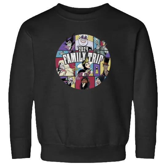 Disney Villains Wicked Circle 2024 Family Trip Vacation Premium Sweatshirts