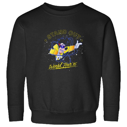 Womens Disneys A Goofy Movie Powerline Stand Out World Tour 95 VNeck Sweatshirts