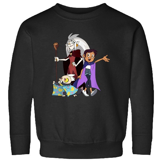 Disneyss The Owl House Edalyn Luz King Group shots Chest Logo Sweatshirts