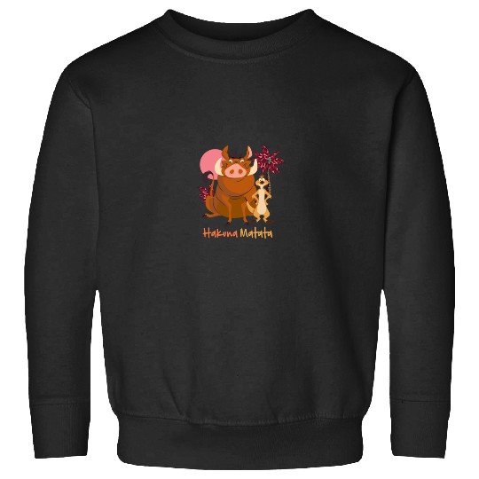 Disneyss The Lion King Timon Pumbaa Hakuna Matata Faces Front Sweatshirts