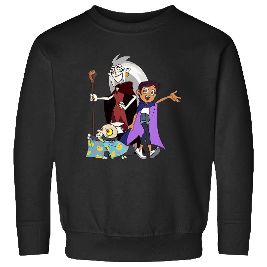 Disneyss The Owl House Edalyn Luz King Group shots Chest Logo Sweatshirts