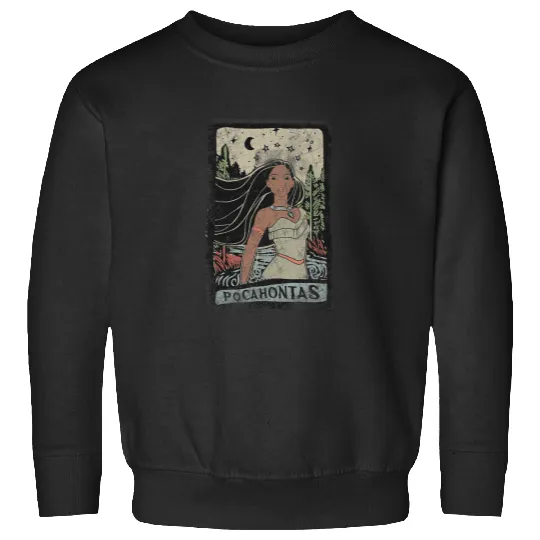 Disney Pocahontas Vintagess Portrait Style Graphic Sweatshirts