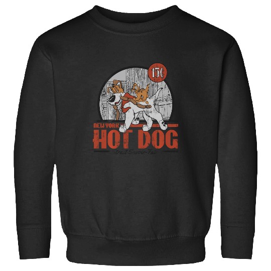 Disney Oliver Company New York Hot Dog Poster Sweatshirts