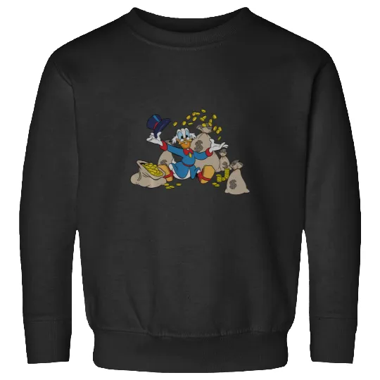 Disney Ducktales Scrooge Mcduck Coins Sweatshirts