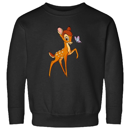 Disney Bambi Young Bambi Classic Cute Happy Pose Logo Sweatshirts
