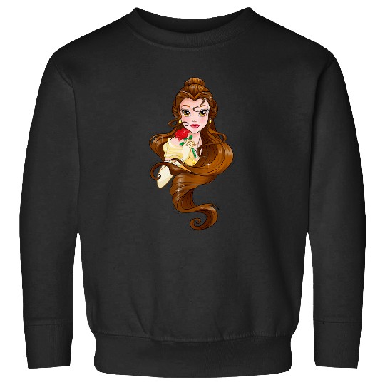 Disney Belle Black Classic Fit    Adult Round Neck Short Sleeve Fantasy Tee Sweatshirts