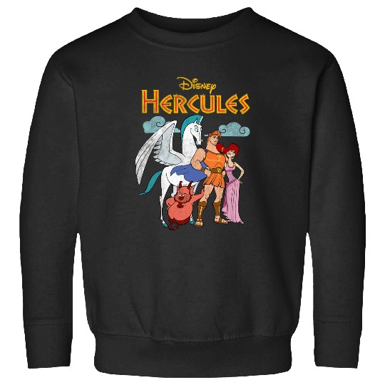 Disney Hercules Classic Hero Group Shot Vintage Poster Sweatshirts