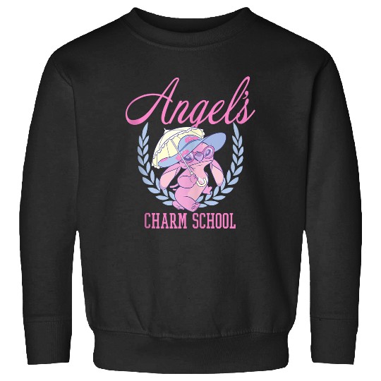 Disneyss Lilo Stitch Angel Charm School Demure College Sweatshirts