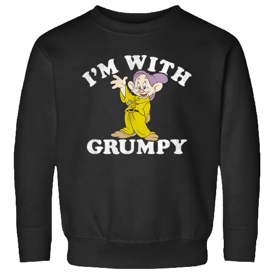 Disneyss Snow White The Seven Dwarfs Dopey I'm With Grumpy Sweatshirts