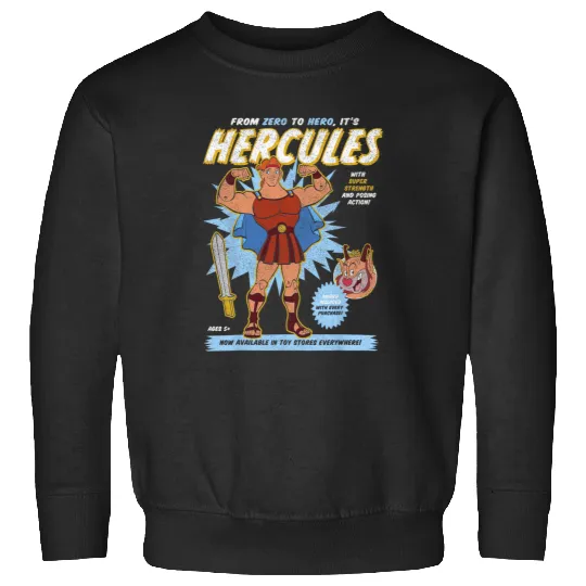 Disney Hercules Action Figure Poster Sweatshirts