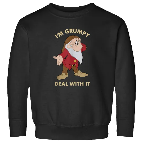 Disneyss Snow White I'm Grumpy Deal With It Portrait Sweatshirts