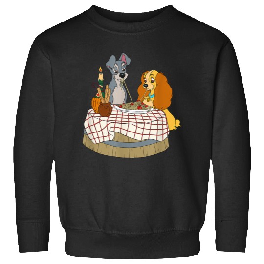 Disney Lady And Tramp Bella Notte Spaghetti Sweatshirts