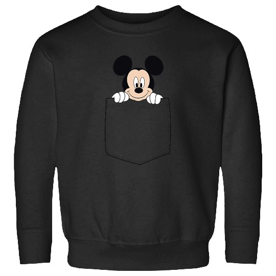 Disney Adult Classic Fit Mickey Mouse  - Blue Cotton Crew Neck Sweatshirts