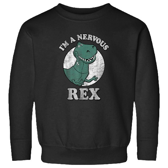 Disneys Pixar Toy Story I'm A Nervous Rex Dinosaur Sweatshirts