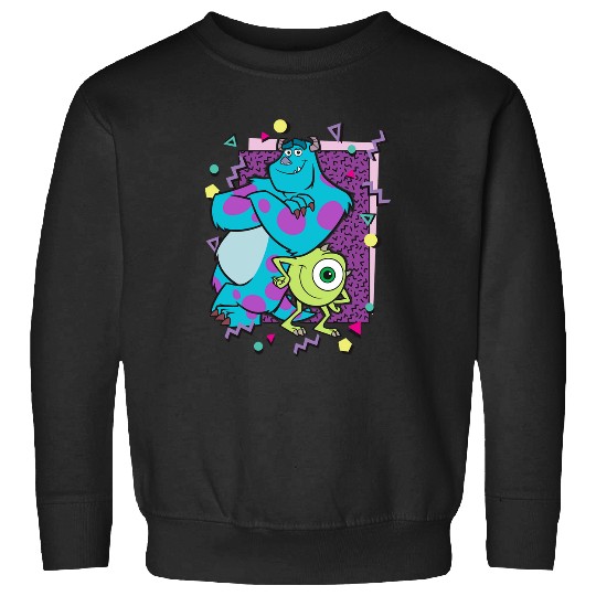 Disney Pixarss Monsters Inc. Sulley and Mike 90s Retro Hoodie Pullover Hoodie Sweatshirts