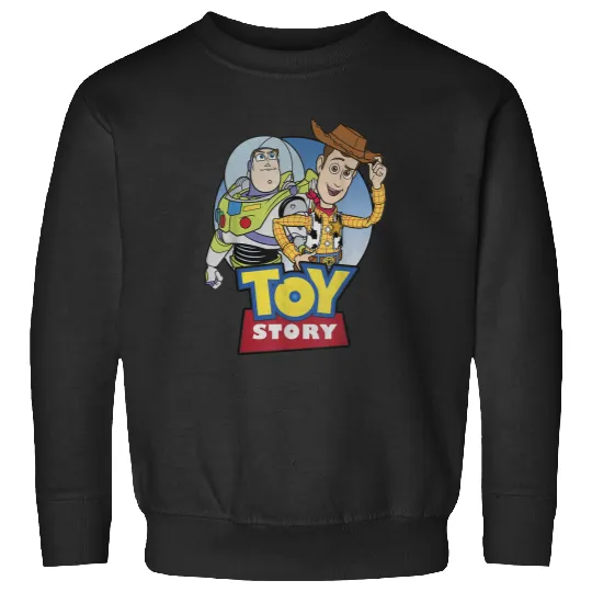 Disneys Pixar Toy Story Buzz And Woody Movie Logo Sweatshirts