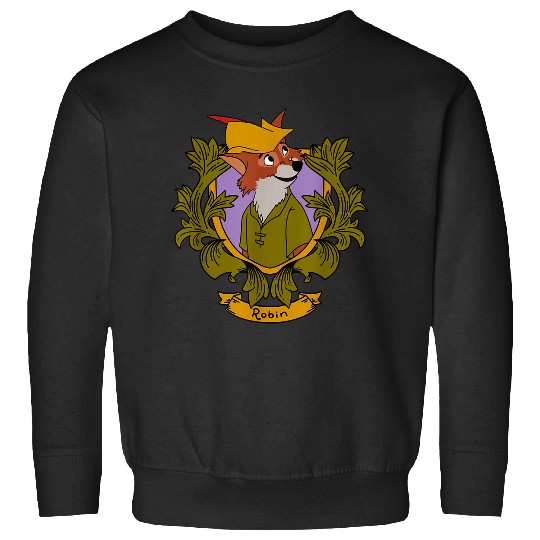 Disneyss Robin Hood Robin Vintages Floral Portrait Sweatshirts