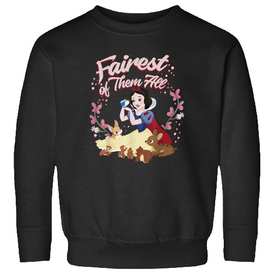 Disneyss Snow White Fairest Floral Wreath Graphic Sweatshirts