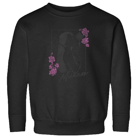 Disney Mulan Floral Outline Portrait Sweatshirts