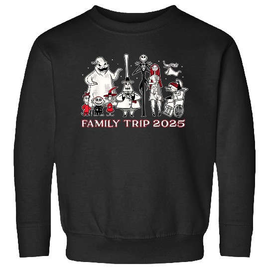 Disneyss The Nightmare Before Christmas B W R Family Trip 2025 Sweatshirts