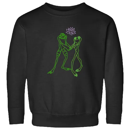 Disney Princess And The Frog Tiana Naveen Frogs Left Chest Sweatshirts