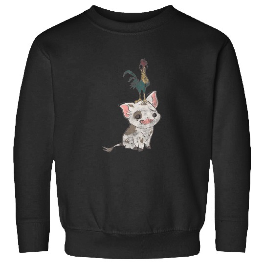 womens Disneys moana pua and hei hei simple portrait Sweatshirts