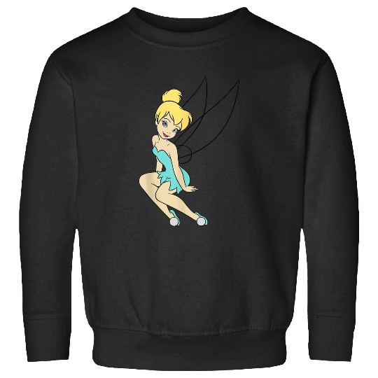 Disneys Peter Pan Tinkerbell Sitting With A Smile Sweatshirts