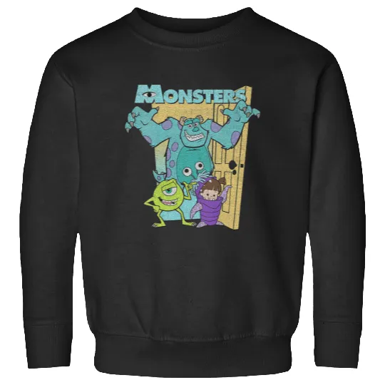 Womens Disney Pixarss Monsters Inc. Mike Sully Boo Group VNeck Sweatshirts