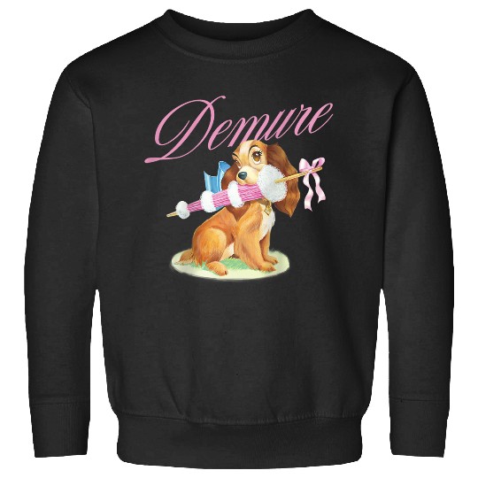 Disneyss Lady And The Tramp Cute Lady Demure Sketch Chest Logo Sweatshirts