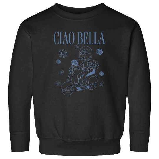 Disneyss Lizzy Mcguire Ciao Bella Lizzie Outline Retro Logo Sweatshirts