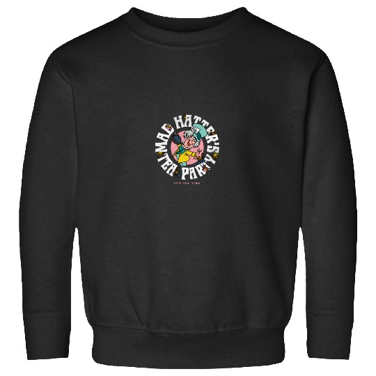 Disneyss Alice In Wonderland Mad Hatter Team Party Big Logo Sweatshirts