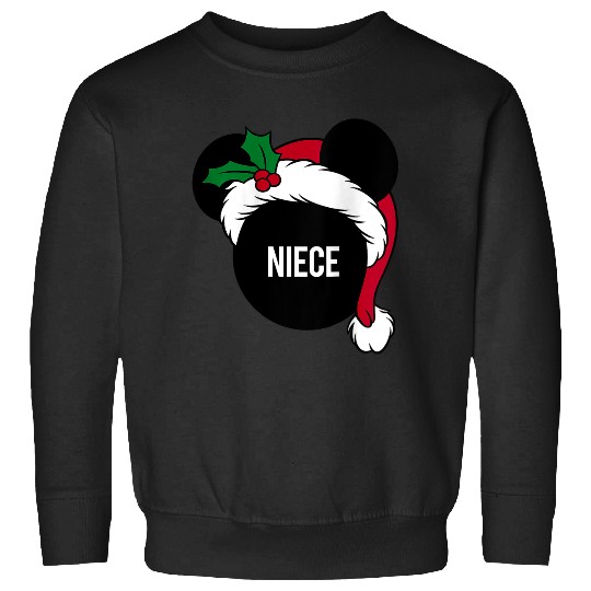Disneyss Santa Hat Mickey Christmas Family Matching Niece Sweatshirts