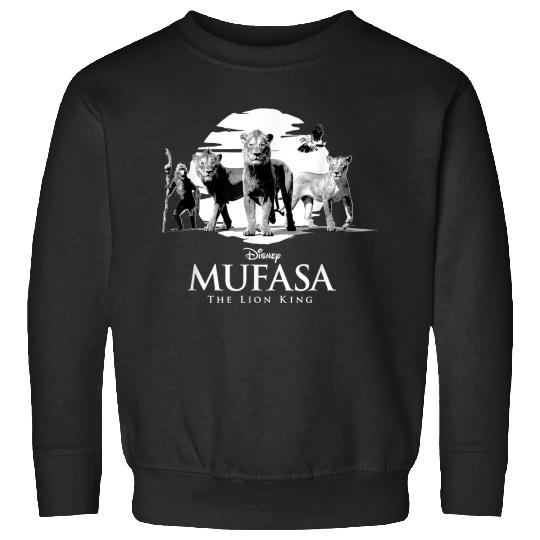 Disneyss Mufasa The Lion King Movie Black White Characters Sweatshirts