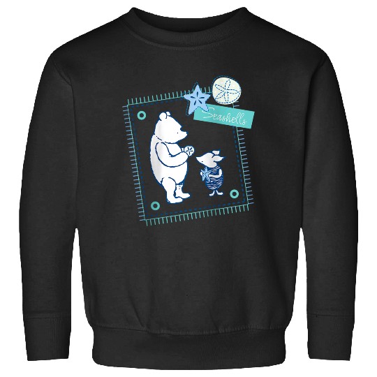 Disneyss Winnie The Pooh Piglet Pooh Cute Seashells Big Frame Sweatshirts