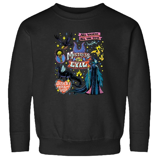 Disneyss Villains Mistress Of Evil Wicked All The Time Retro Sweatshirts