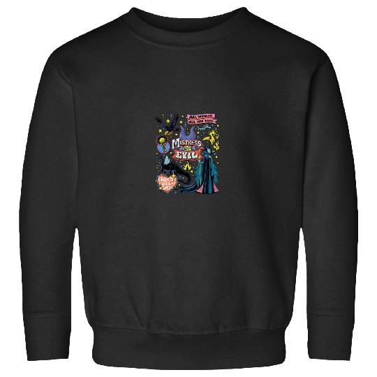 Disneyss Villains Mistress Of Evil Wicked All The Time Retro Sweatshirts