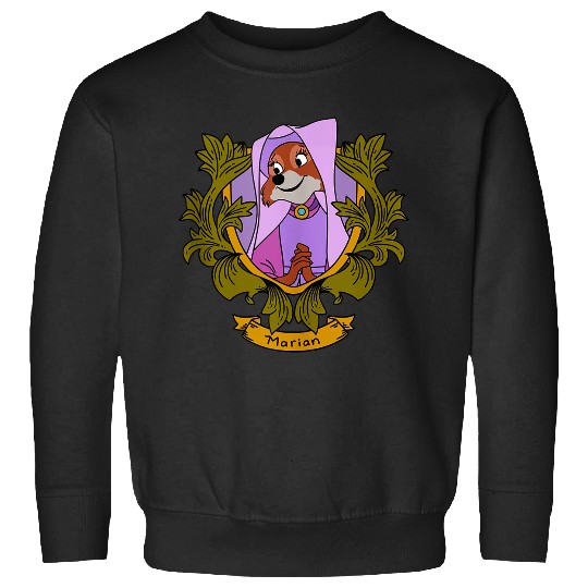 Disneyss Robin Hood Marian Vintages Floral Portrait Sweatshirts
