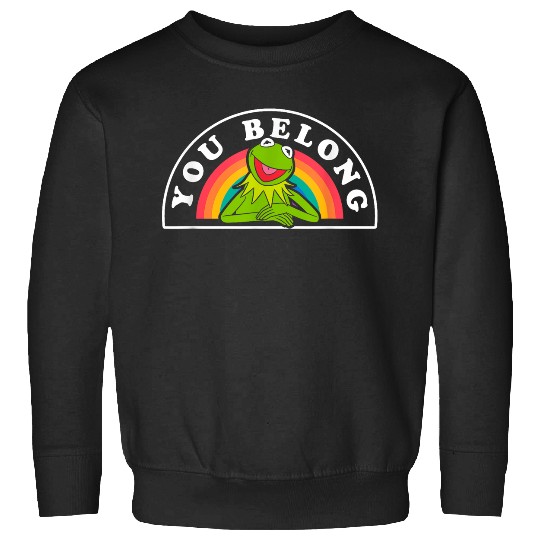 Disneyss The Muppets Kermit You Belong Rainbow Pride Sweatshirts