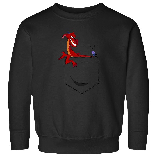Disney Mulan Mushu Left Chest Pocket Graphic Sweatshirts