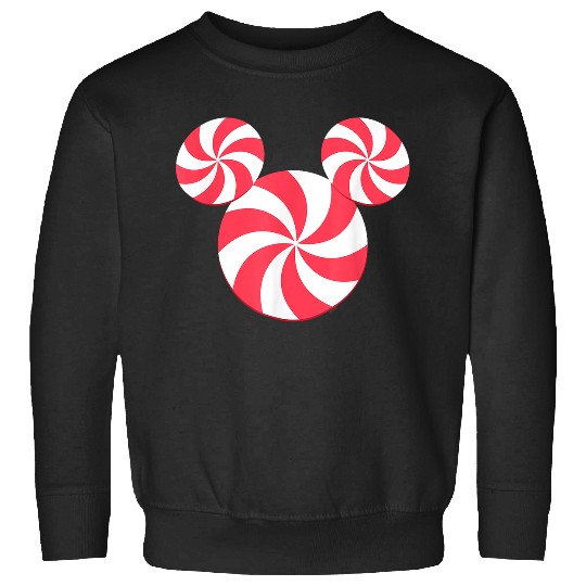 Disneyss New Mickey Icon Christmas Peppermint Candy Holiday Sweatshirts