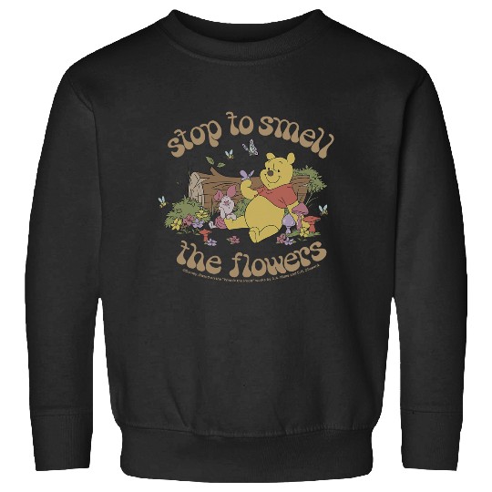 Disney Winnie The Pooh Piglet And Pooh Smell The Flowers Sweatshirts