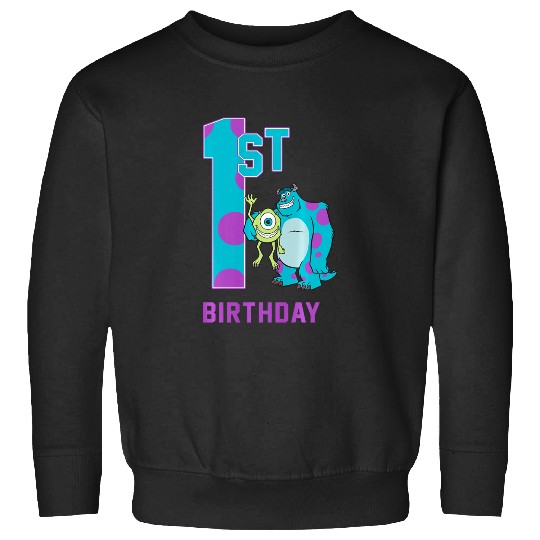Disneys Pixars monsters inc mike sully happy 1st birthday sweat Sweatshirts