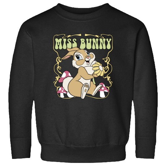 Disney Bambi Miss Bunny Floral Mushroom-Mushrooms Front And Back Bunny Sweatshirts