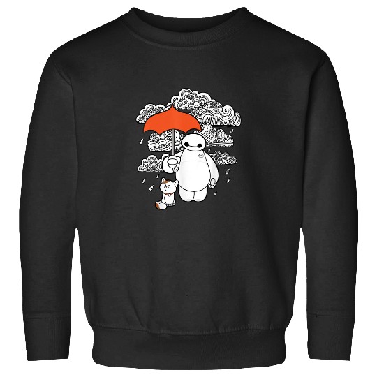Disney Big Hero 6 Baymax Patterned Clouds Sweatshirts