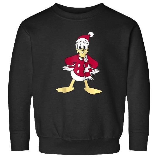 Disney Mickey & Friends Donald Duck Christmas Portrait Raglan Baseball Tee Sweatshirts