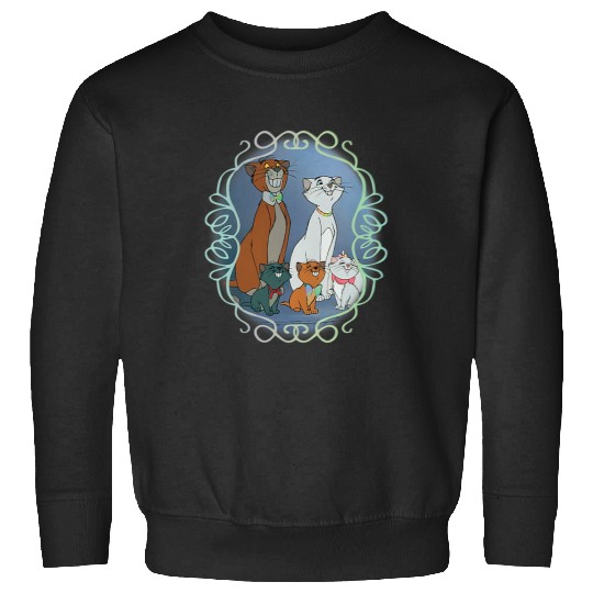 Womens Disneys Aristocats Scroll VNeck Sweatshirts