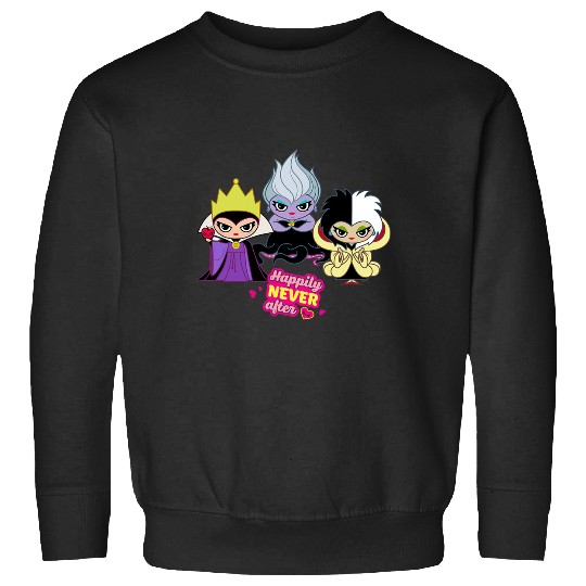 Disney Villains Queen Ursula Cruella Happily NEVER After Sweatshirts