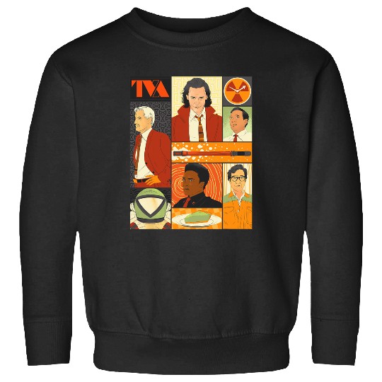 Marvel Studios Loki Season  Faces of the TVA amp; Pie Disney Sweatshirts